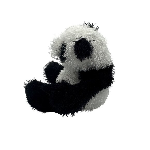 Fluffy Panda Plush By Ganz 6" Black & White Soft Stuffed Toy NO CODE - Picture 2 of 4